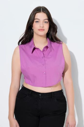 Plus size veliki brojevi Bluza bez rukava kračeg kroja za punije