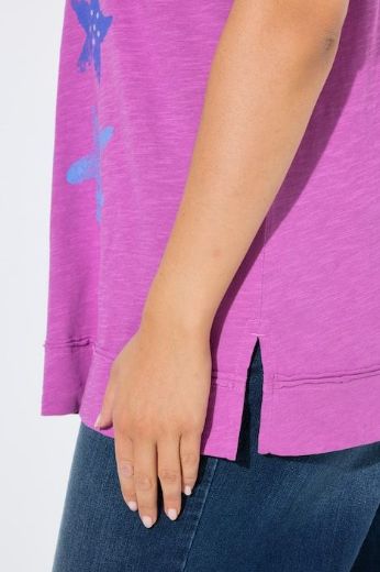 Plus size veliki brojevi Majica kratkih rukava V ovratnika za punije