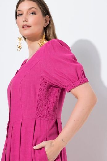 Plus size veliki brojevi Haljina maxi kratkih rukava okruglog ovratnika za punije