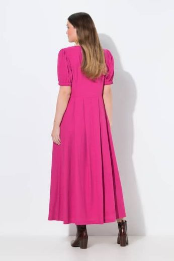 Plus size veliki brojevi Haljina maxi kratkih rukava okruglog ovratnika za punije