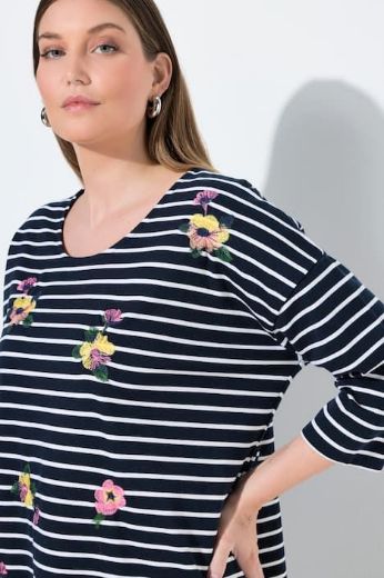 Plus size veliki brojevi Majica 3/4 rukava okruglog ovratnika za punije