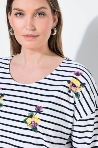 Plus size veliki brojevi Majica 3/4 rukava okruglog ovratnika za punije