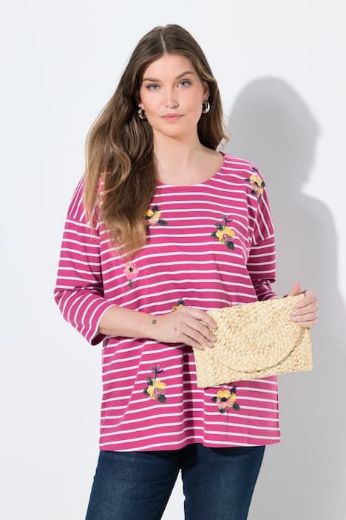 Plus size veliki brojevi Majica 3/4 rukava okruglog ovratnika za punije