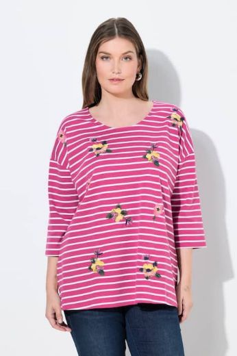 Plus size veliki brojevi Majica 3/4 rukava okruglog ovratnika za punije