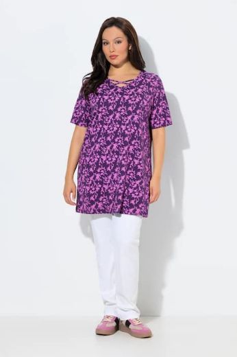 Plus size veliki brojevi Majica kratkih rukava V ovratnika za punije