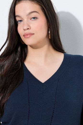 Plus size veliki brojevi Pulover 3/4 rukava V ovratnika za punije