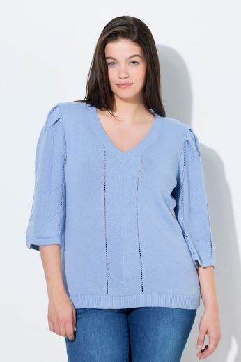 Plus size veliki brojevi Pulover 3/4 rukava V ovratnika za punije