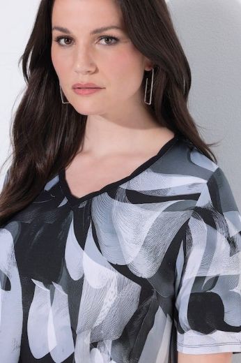 Plus size veliki brojevi Majica kratkih rukava V ovratnika za punije