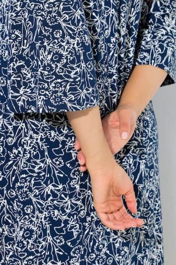 Plus size veliki brojevi Haljina midi 3/4 rukava za punije