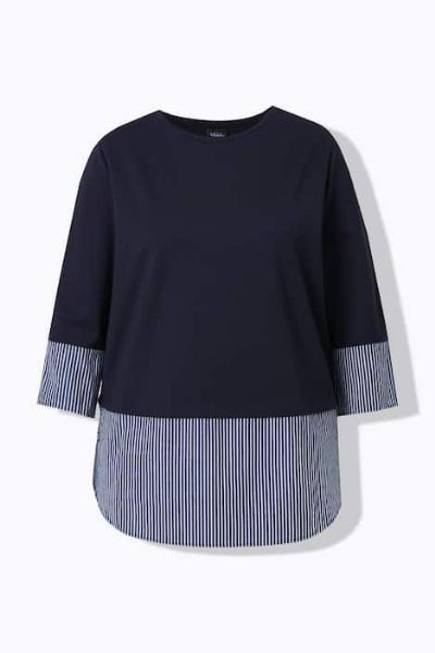 Veliki brojevi Bluza 3/4 rukava moda za punije