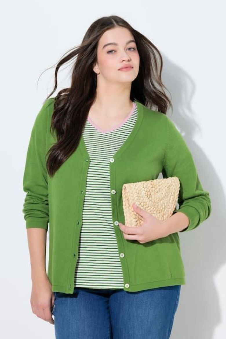 Plus size veliki brojevi Kardigan na kopčanje za punije