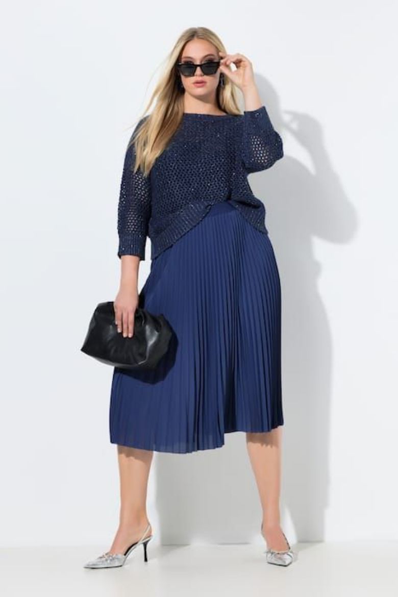 Plus size veliki brojevi Suknja midi A kroja za punije