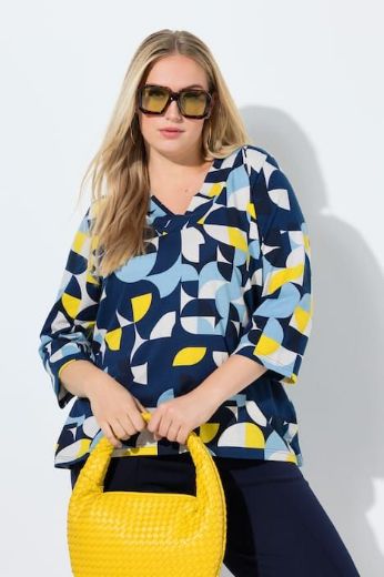 Plus size veliki brojevi Majica 3/4 rukava A kroja za punije