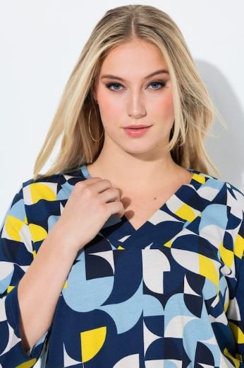 Plus size veliki brojevi Majica 3/4 rukava A kroja za punije