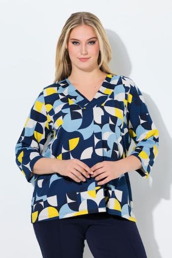 Plus size veliki brojevi Majica 3/4 rukava A kroja za punije