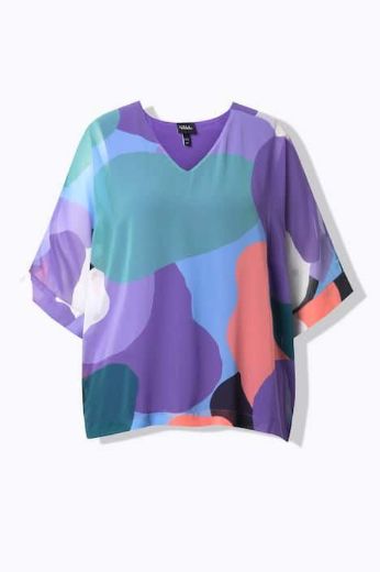 Plus size veliki brojevi Tunika 3/4 rukava V ovratnika za punije