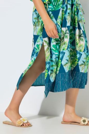 Plus size veliki brojevi Kaftan s motivom palme za punije