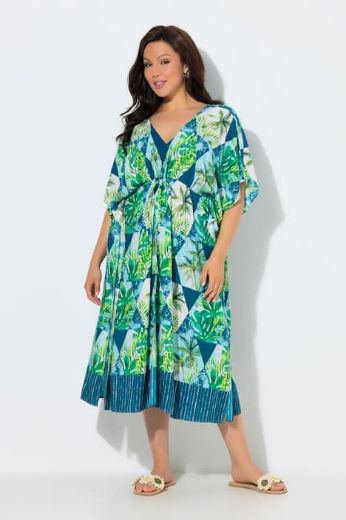 Plus size veliki brojevi Kaftan s motivom palme za punije