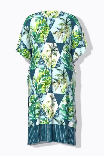 Plus size veliki brojevi Kaftan s motivom palme za punije