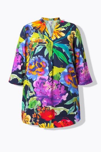 Plus size veliki brojevi Tunika 3/4 rukava V ovratnika za punije