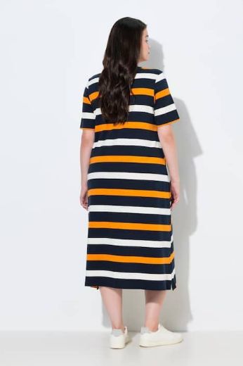 Plus size veliki brojevi Haljina midi kratkih rukava za punije