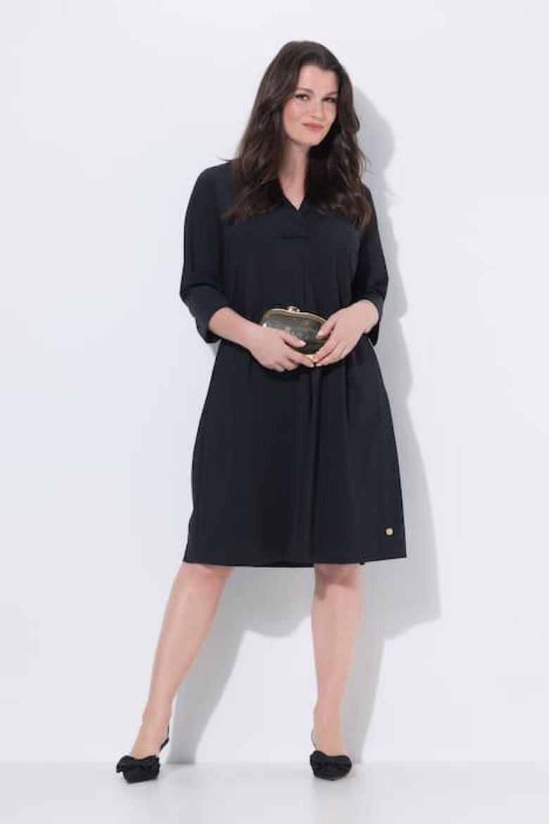 Plus size veliki brojevi Haljina midi 3/4 rukava za punije