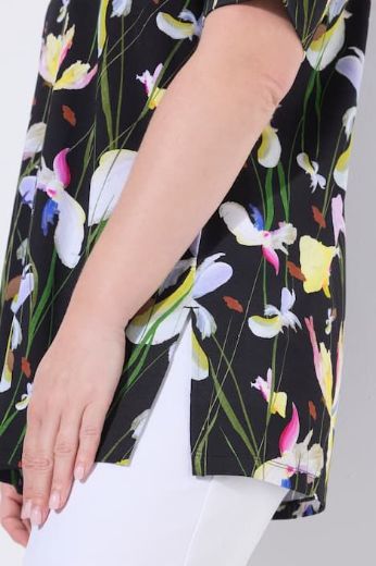 Plus size veliki brojevi Majica kratkih rukava V ovratnika za punije