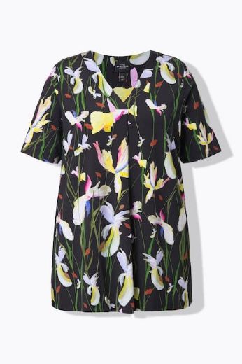 Plus size veliki brojevi Majica kratkih rukava V ovratnika za punije