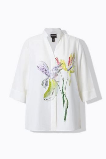 Plus size veliki brojevi Bluza 3/4 rukava V ovratnika za punije