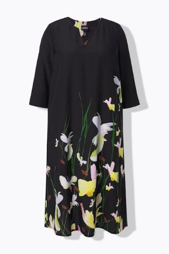 Plus size veliki brojevi Haljina midi 3/4 rukava za punije