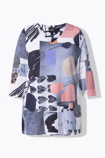 Plus size veliki brojevi Majica 3/4 rukava A kroja za punije