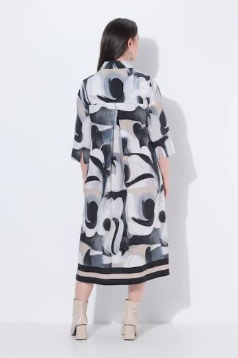 Plus size veliki brojevi Haljina midi 3/4 rukava za punije