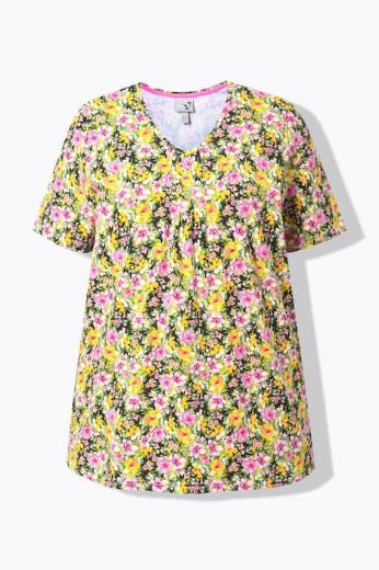 Plus size veliki brojevi Majica kratkih rukava V ovratnika za punije