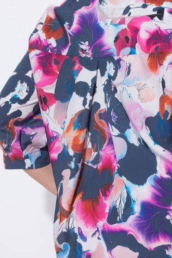 Plus size veliki brojevi Haljina midi 3/4 rukava za punije