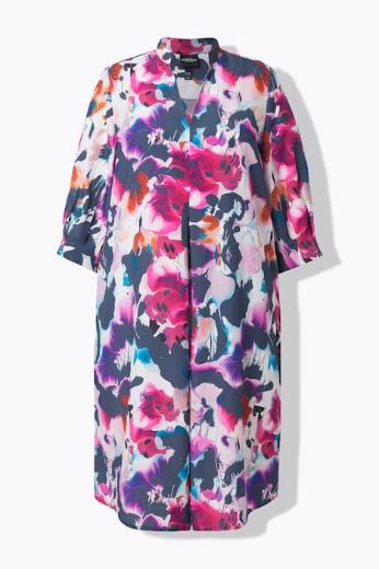 Plus size veliki brojevi Haljina midi 3/4 rukava za punije