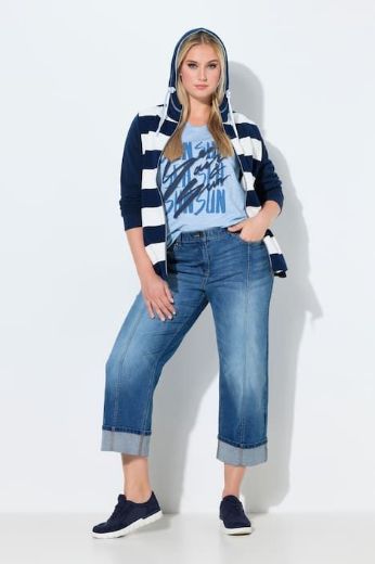 Plus size veliki brojevi Traperice širokih ravnih nogavica za punije