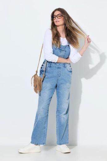 Plus size veliki brojevi Kombinezon od trapera na tregere za punije