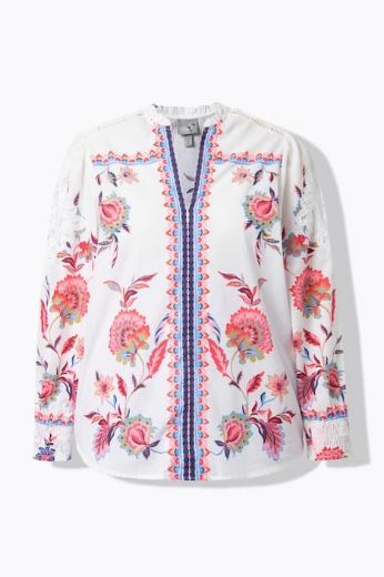 Plus size veliki brojevi Tunika dugih rukava V ovratnika za punije