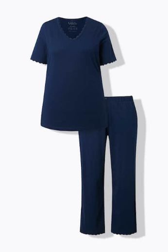 Plus size veliki brojevi Pidžama kratkih rukava i dugih nogavica za punije