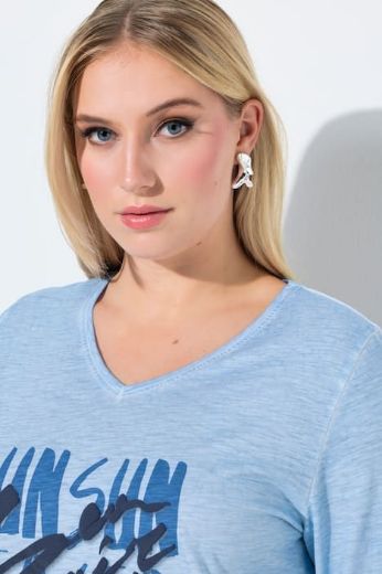 Plus size veliki brojevi Majica 3/4 rukava V ovratnika za punije