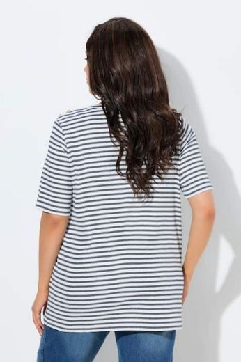 Plus size veliki brojevi Majica kratkih rukava na pruge za punije