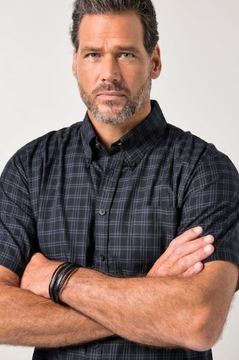 Plus size veliki brojevi Košulja kratkih rukava karirana za punije