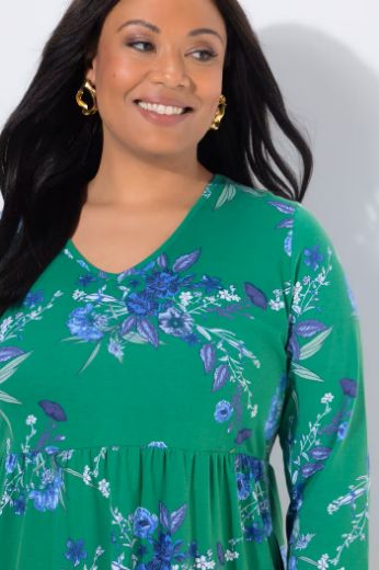 Plus size veliki brojevi Haljina 3/4 rukava A kroja za punije