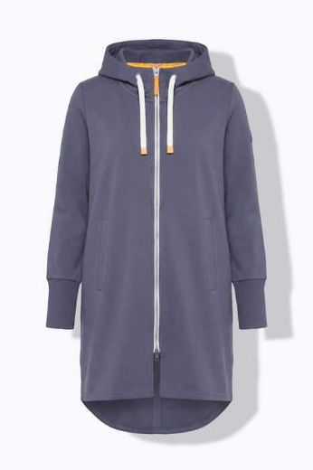 Plus size veliki brojevi Majica dugih rukava s patentnim zatvaračem i kapuljačom dužeg kroja za punije