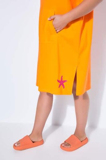 Plus size veliki brojevi Haljina kratkih rukava s kapuljačom za punije