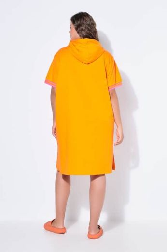 Plus size veliki brojevi Haljina kratkih rukava s kapuljačom za punije
