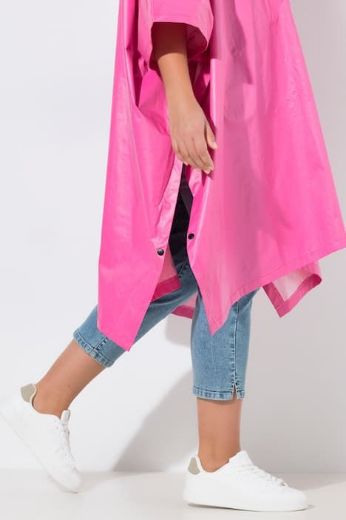 Plus size veliki brojevi Kabanica kratkih rukava s kapuljačom za punije