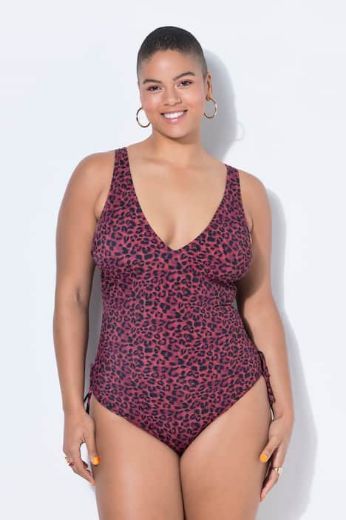 Plus size veliki brojevi Kupaći kostim jednodijelni s leopard uzorkom za punije