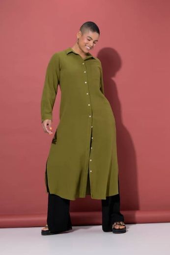 Plus size veliki brojevi Bluza dugih rukava dužeg kroja za punije