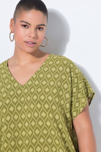 Plus size veliki brojevi Bluza kratkih rukava V ovratnika za punije